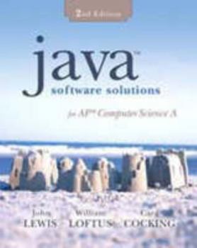 Hardcover Java Software Solutions for AP Computer Science a Book
