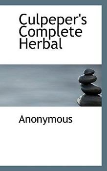 Paperback Culpeper's Complete Herbal Book