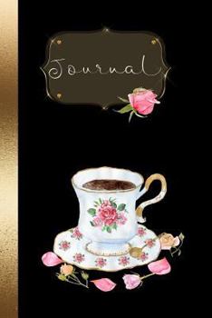 Paperback Journal: Tea Cup Blank Journal Time for Tea 120 Lined Decorated Pages Soft Cover (Vol 1) Book