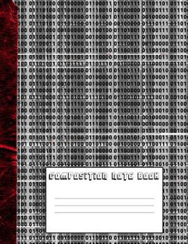 Paperback Composition notebook: Binary code and computer glitch wide ruled large (8.5 x 11") school notebook for gamers, boys, girls, computer geeks a Book