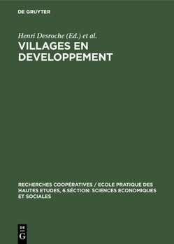 Hardcover Villages en developpement [French] Book