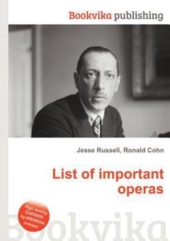 Paperback List of Important Operas Book
