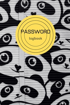 Paperback Password Logbook: Panda Internet Password Keeper With Alphabetical Tabs - Handy Size 6 x 9 inches (vol. 3) Book