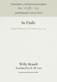 Hardcover In Exile: Essays, Reflections, and Letters, 1933-1947 Book