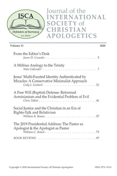 Paperback Journal of the INTERNATIONAL SOCIETY of CHRISTIAN APOLOGETICS: Volume 13, 2020 Book