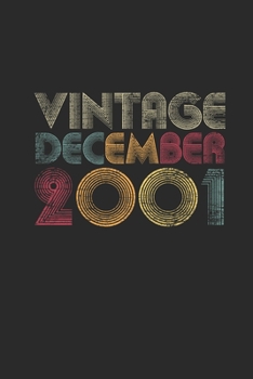 Vintage December 2001: Small Lined Notebook – 18 years old Birthday Gift or 18th Anniversary Gift Idea