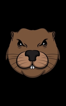 Sketchbook : Beaver Head Illustration - 100 Isometric Sketch Book with Graph Paper Pages - Soft Cover - Small Size - 5 X 8 Inch