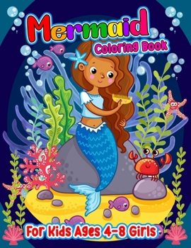 Paperback Mermaid Coloring Book For: For Kids Ages 4-8 grils Book