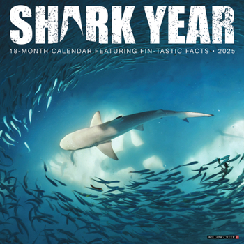 Calendar Shark Year 2025 12 X 12 Wall Calendar Book