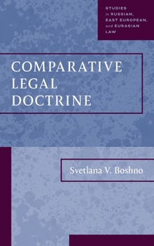 Hardcover Comparative Legal Doctrine Book