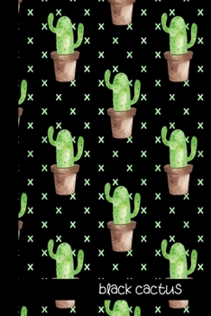 black cactus: small lined Watercolor Cactus Notebook / Travel Journal to write in (6'' x 9'') 120 pages