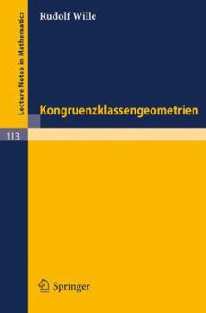 Paperback Kongruenzklassengeometrien [German] Book