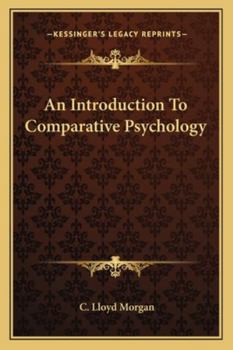 Paperback An Introduction To Comparative Psychology Book