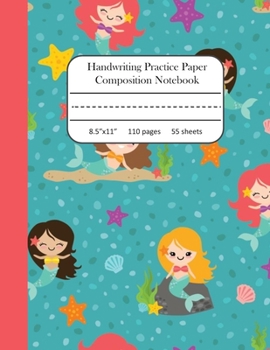 Paperback Handwriting Practice Paper Composition Notebook: Blank Writing Sheets with Dotted Midline for Kids size 8.5x11 inches Book