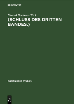 Hardcover (Schluss Des Dritten Bandes.) [German] Book