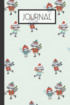 Paperback Journal: Raccoon Winter Lined 120 Page Journal (6"x 9") Book