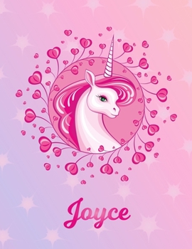 Paperback Joyce: Unicorn Sheet Music Note Manuscript Notebook Paper - Magical Horse Personalized Letter K Initial Custom First Name Cov Book