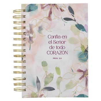 Diario Espiral Multicolor Floral Confía en el Señor Prov. 3:5