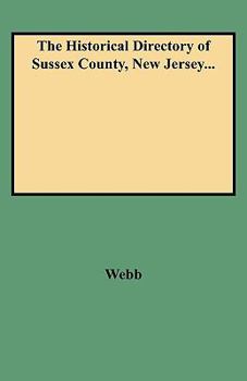 Paperback Historical Directory of Sussex County, New Jersey... Book