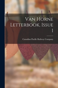 Paperback Van Horne Letterbook, Issue 1 Book