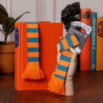 Misc. Book Scarf Bookmark - Teal & Orange Book