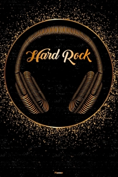 Hard Rock Planner: Hard Rock Golden Headphones Music Calendar 2020 - 6 x 9 inch 120 pages gift