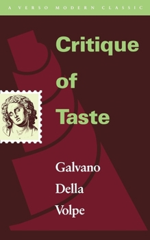 Paperback Critique of Taste Book