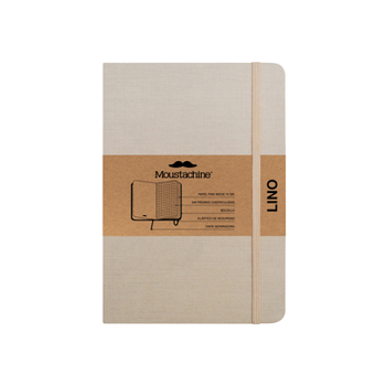 Hardcover Moustachine Classic Linen Medium Light Tan Squared Hardcover Book