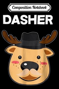 Composition Notebook: Santa Reindeer Dasher Matching Christmas PJs  Journal/Notebook Blank Lined Ruled 6x9 100 Pages