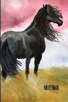 Paperback Notebook: Blank Lined Journal, Diary With Horse Cover Book