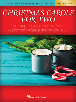 Paperback Christmas Carols for Two Trombone Duets: Easy Instrumental Duets Book