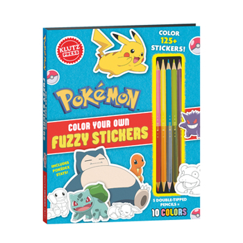Hardcover Pokémon Color Your Own Fuzzy Stickers Book
