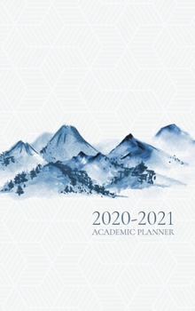 Hardcover 2020- 2021 Academic Planner: Watercolour Mountains Book