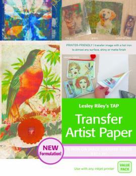Misc. Lesley Riley's Tap Transfer Artist Paper 18-Sheet Pack: 18 Iron-On Image Transfer Sheets 8.5 X 11 Book