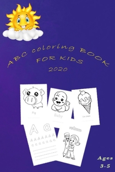 Paperback ABC coloring book for kids: size 6x9, ages 3-5, 53 pages Book