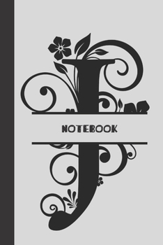 J Notebook letter: small lined initial monogram alphabet letter Notebook / Travel Journal to write in (6'' x 9'') 120 pages