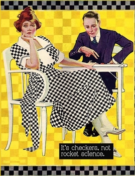 Paperback It's checkers, not rocket science. Life is funny.: Composition College Ruled Dotted Lines Sarcastic Joke Humor Gag Gifts Book