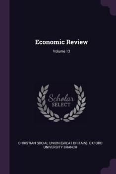 Paperback Economic Review; Volume 13 Book