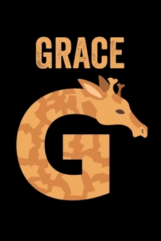 Paperback Grace: Animals Coloring Book for Kids, Weekly Planner, and Lined Journal Animal Coloring Pages. Personalized Custom Name Init Book