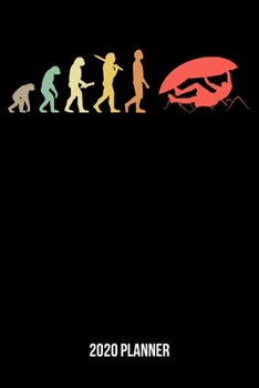 2020 Planner: Retro Climbing Evolution Weekly & Monthly Planner 2020 - 52 Week Calendar 6 x 9 Organizer - Gift For Climbers