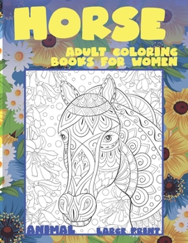 Adult Coloring Books for Women Large Print - Animal - Horse