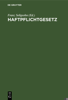 Hardcover Haftpflichtgesetz [German] Book
