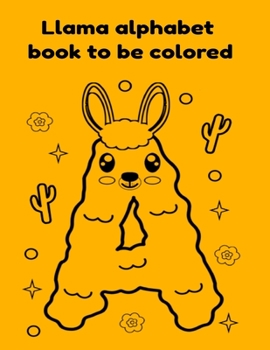 Paperback Llama alphabet book to be colored. Book