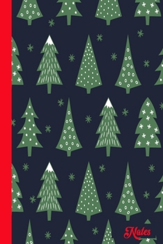 Notes: Christmas Tree Themed Notebook Journal|6x9|100 Wide Ruled Pages|Soft Matte Cover|Perfect Notebook for Holiday Shopping List|Great Gift Idea for Secret Santa or Stocking Stuffer Too!