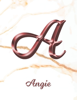 Angie: 1 Year Weekly Planner with Note Pages (12 Months) | White Marble Rose Gold Pink Effect Letter A | 2020 - 2021 | Week Planning | Monthly ... | Plan Each Day, Set Goals & Get Stuff Done