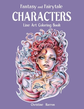 Paperback Fantasy and Fairytale CHARACTERS Line Art Coloring Book