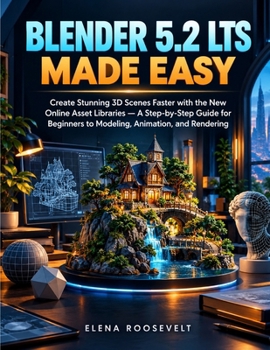 Paperback BLENDER 5.2 LTS MADE EASY: Create Stunning 3D Scenes Faster with the New Online Asset Libraries — A Step-by-Step Guide for Beginners to Modeling, Animation, and Rendering Book