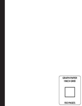 Low Vision Notebook: 1 Inch Graph Paper - Full Size Grid Ruled Notebook - Large Print Page Numbers - White Cover