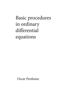 Paperback Basic procedures in ordinary differential equations Book