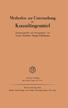Paperback Methoden Zur Untersuchung Der Kunstdüngemittel [German] Book